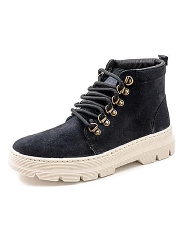 natural world Leder-Boots in Schwarz