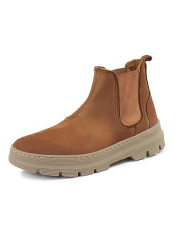natural world Leder-Chelsea-Boots in Hellbraun