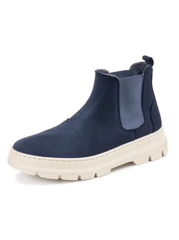 natural world Leder-Chelsea-Boots in Dunkelblau