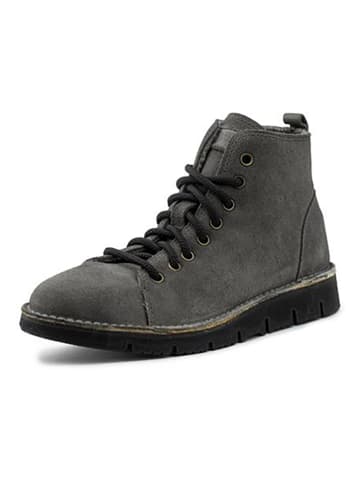 natural world Leder-Boots in Grau