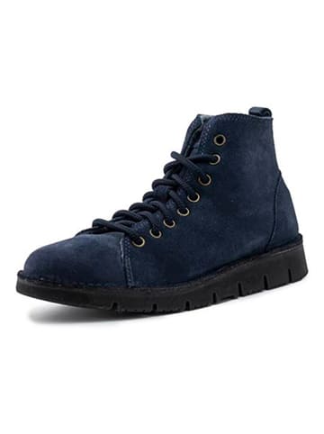 natural world Leder-Boots in Dunkelblau
