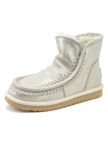 natural world Leder-Winterboots in Silber