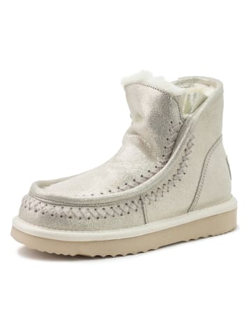 natural world Leder-Winterboots in Silber
