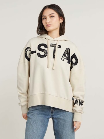 G-Star Hoodie crème/zwart