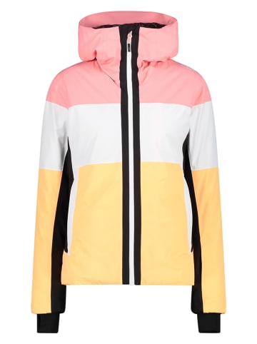 CMP Ski-/snowboardjas lichtroze/wit/geel