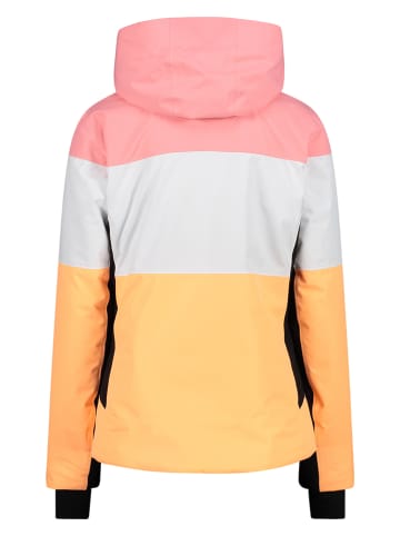 CMP Ski-/ Snowboardjacke in Rosa/ Weiß/ Gelb