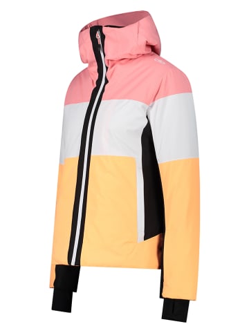 CMP Ski-/snowboardjas lichtroze/wit/geel
