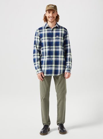 Wrangler Hemd - Regular fit - in Dunkelblau/ Gelb