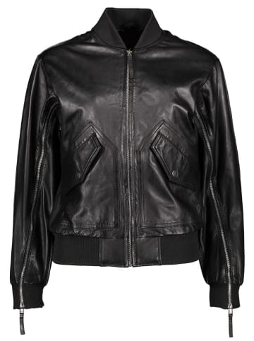 Apple of Eden Lederjacke in Schwarz