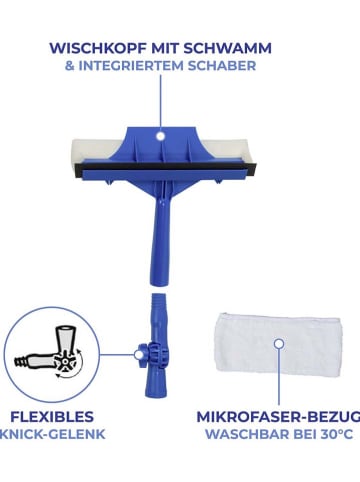 Wenko Fensterwischer in Blau - (B)25 x (H)83 cm