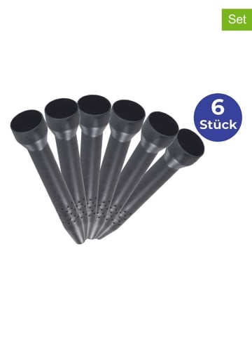 Wenko 6-delige set: sproeikoppen zwart - (H)30 x Ø 5,5 cm