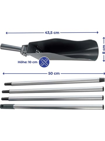 Wenko Łopata w kolorze czarno-srebrnym do rynien - wys. 250 cm