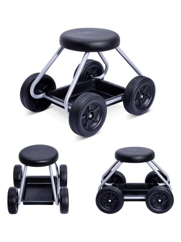 Wenko Rollsitz in Schwarz - (B)52 x (H)40 x (T)41 cm