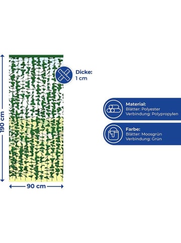 Wenko Gordijn "Liane" groen - (L)190 x (B)90 cm
