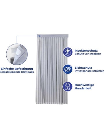 Wenko Gordijn grijs/zilverkleurig - (L)200 x (B)90 cm