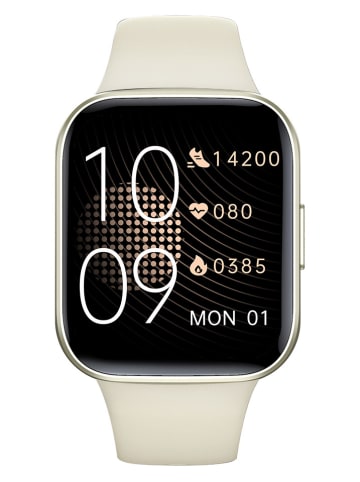 SmartCase Smartwatch in Beige/ Gold