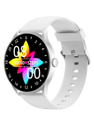 SmartCase Smartwatch in Silber/ Weiß