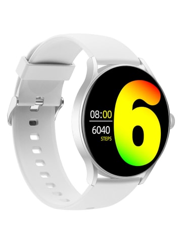 SmartCase Smartwatch in Silber/ Weiß