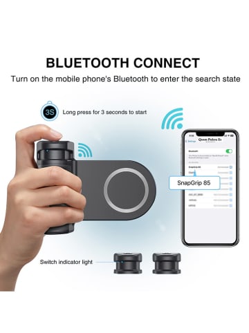 SmartCase Magnetischer Kameragriff in Schwarz