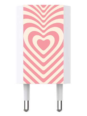 SmartCase USB-Netzstecker in Rosa/ Creme