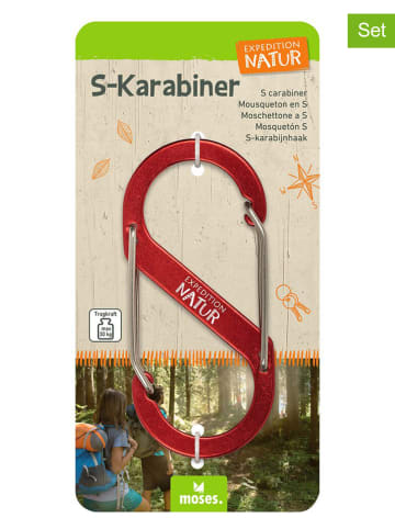 moses. 2-delige set: S-karabijnhaak "Expedition Natur" (Verrassingsproduct)
