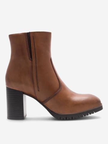 Lasocki Leder-Stiefeletten in Hellbraun