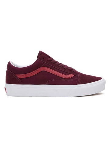 Vans Leder-Sneakers "Old Skool" in Rot