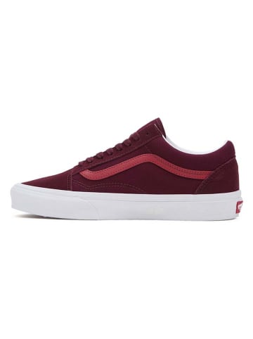 Vans Skórzane sneakersy "Old Skool" w kolorze czerwonym