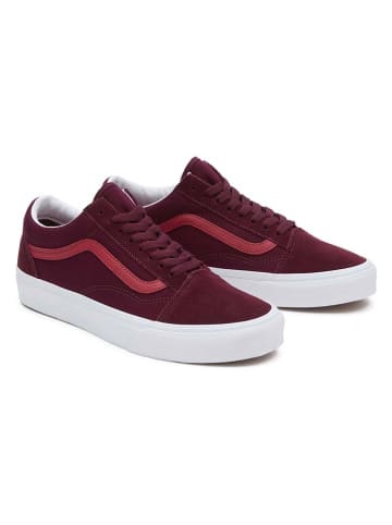 Vans Skórzane sneakersy "Old Skool" w kolorze czerwonym