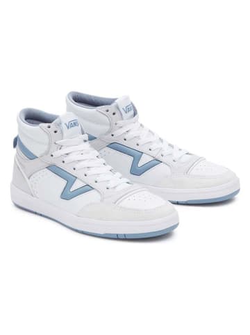 Vans Leder-Sneakers "Lowland Mid CC JMP" in Weiß/ Hellblau
