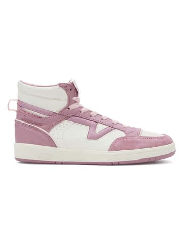 Vans Leder-Sneakers "Lowland Mid CC JMP" in Weiß/ Rosa