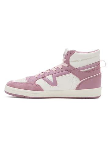 Vans Leder-Sneakers "Lowland Mid CC JMP" in Weiß/ Rosa