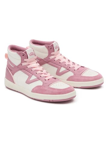 Vans Leder-Sneakers "Lowland Mid CC JMP" in Weiß/ Rosa
