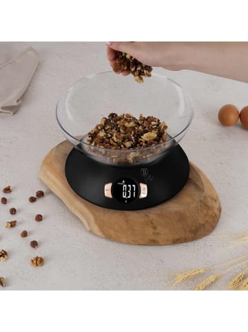 Berlinger Haus Küchenwaage in Schwarz/ Roségold