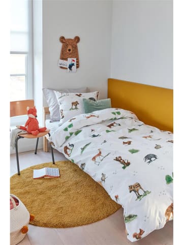Hanneke de Jager Renforcé beddengoedset "Forest Animals" wit/meerkleurig