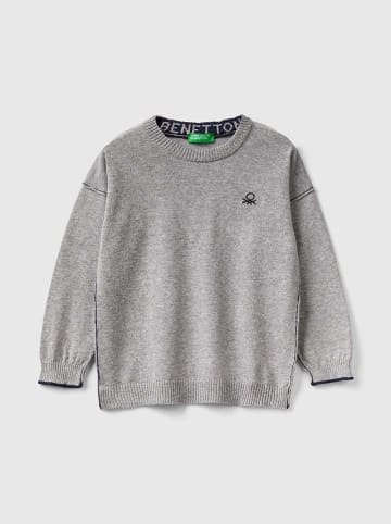 Benetton Sweter w kolorze jasnoszarym