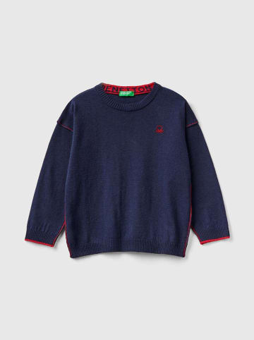 Benetton Sweter w kolorze granatowym
