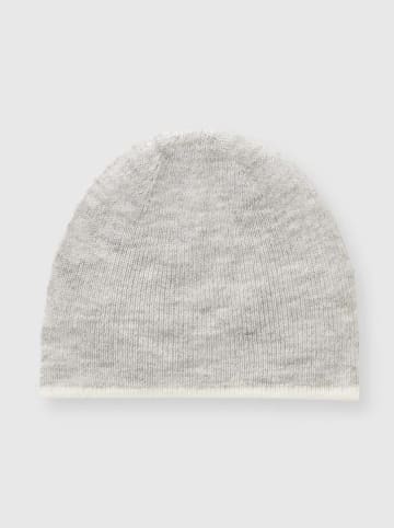Benetton Wendebeanie in Weiß/ Hellgrau