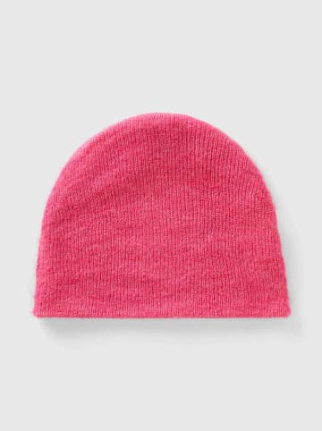 Benetton Dwustronna czapka beanie w kolorze różowym