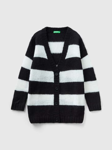 Benetton Kardigan w kolorze czarno-białym