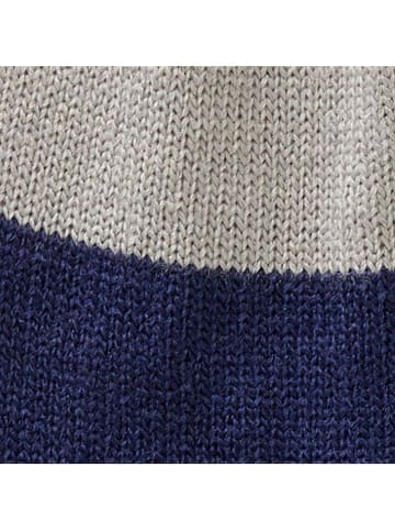 Benetton Beanie donkerblauw/rood/grijs