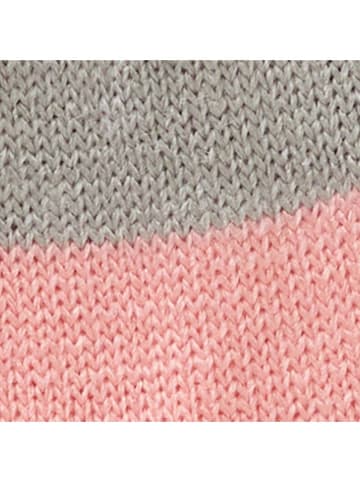 Benetton Czapka beanie w kolorze jasnoróżowo-szarym