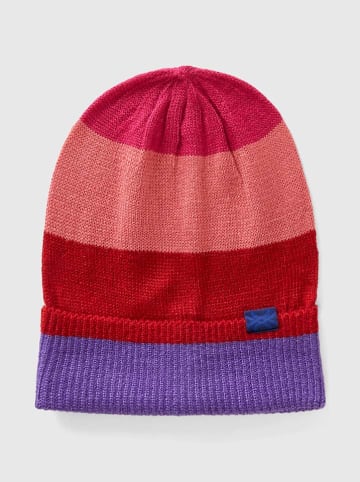 Benetton Beanie in Rot/ Lila