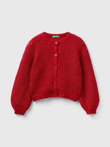 Benetton Kardigan w kolorze czerwonym