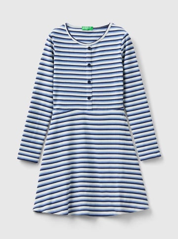 Benetton Sukienka w kolorze niebiesko-białym