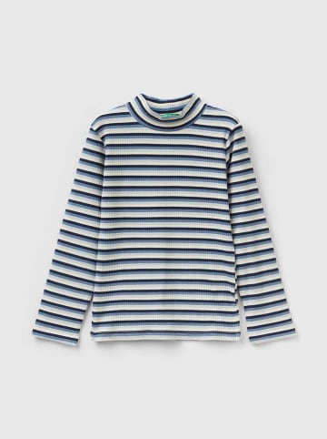 Benetton Longsleeve donkerblauw/wit