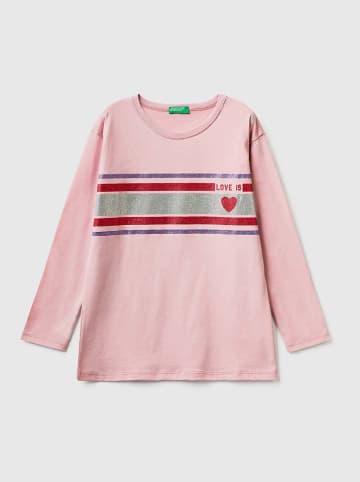 Benetton Koszulka w kolorze jasnoróżowym