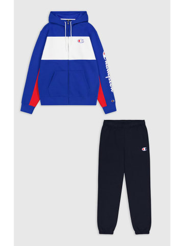 Champion 2-delige trainingspak blauw/zwart/wit