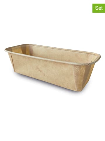 Guardini 4-delige set: papieren bakvormen beige - (B)19 x (H)8,7 x (D)5,5 cm