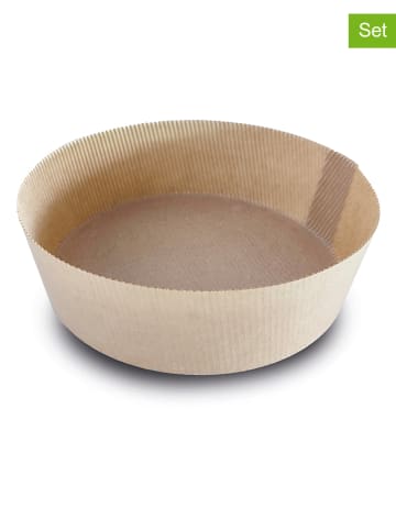 Guardini 6-delige set: papieren bakvormen beige - (H)6 x Ø 17 cm